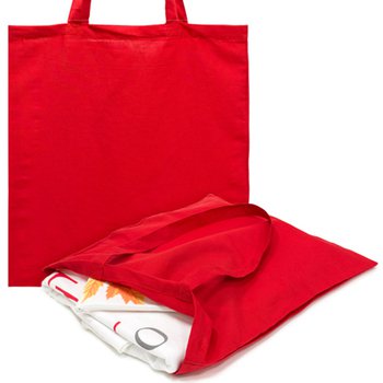 單價最低-肩揹摺疊環保袋-染色棉布/可選色-單面單色印刷購物袋_1