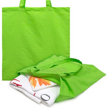 單價最低-肩揹摺疊環保袋-染色棉布/可選色-單面單色印刷購物袋_3