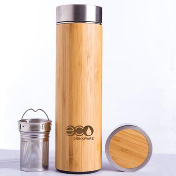 500ml不鏽鋼竹製保溫杯