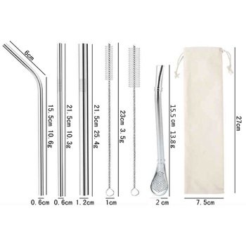 不鏽鋼吸管-6件組吸管攪棒勺組-麻布袋-304不鏽鋼原色_2