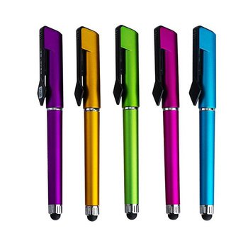 觸控筆-電容禮品多功能單色廣告筆-霧面塑膠印刷QR CODE中性筆_0