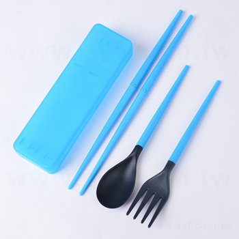 塑料餐具3件組-筷.叉.匙(可拆式餐具)-附塑膠收納盒_0