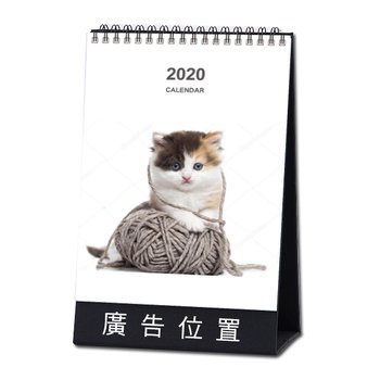 25K桌曆-2024幼貓快速模板推薦-三角桌曆套版少量印刷禮贈品客製化_0