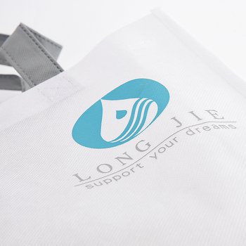 不織布環保購物袋-厚度100G尺寸-W30xH30xD10cm-雙面雙色印刷(共版)_2