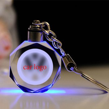 圓角型3D水晶LED燈鑰匙圈-可客製化LOGO印刷_2