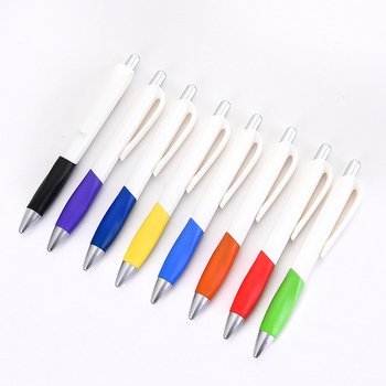 廣告筆-按壓式環保筆管推薦禮品單色原子筆-採購客製印刷贈品筆_0
