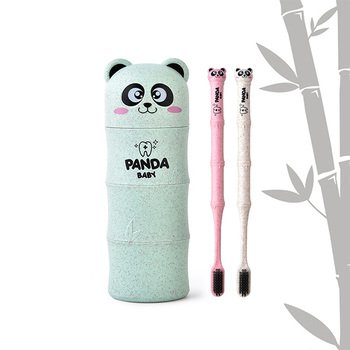 環保小麥熊貓造型旅行牙刷組-客製化印刷logo_5
