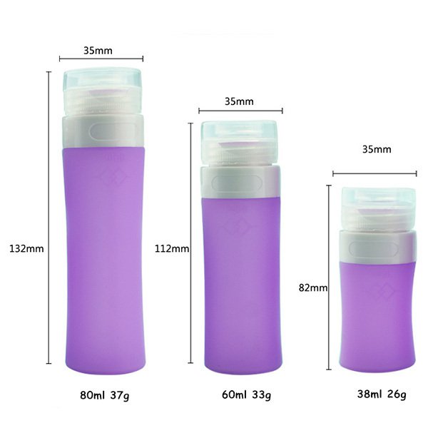 4件組60ml可擠壓軟瓶食品級矽膠旅行分裝瓶組