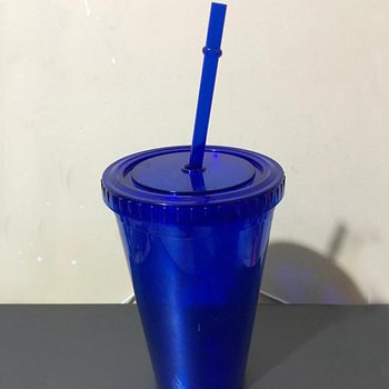 480ml雙層塑料附吸管塑膠杯-可客製化印刷企業LOGO_2