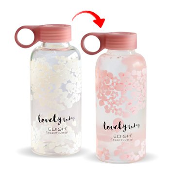 450ml旅行粉紅色杯蓋冷變色玻璃瓶-可客製化印刷企業LOGO_1