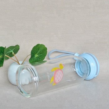 500ml戶外便攜變色矽膠蓋玻璃水瓶-可客製化印刷企業LOGO_2