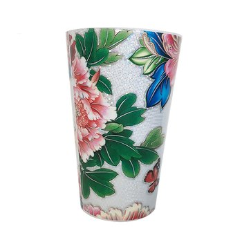 中式花卉印花耐用塑膠隨身杯-可客製化印刷LOGO_1