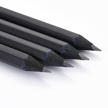 六角黑木鉛筆單色印刷-消光黑筆桿印刷禮品-採購批發製作贈品筆_3