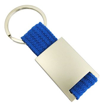 鋅合金鑰匙圈-鋅4.1x2.8cm短編織帶/可選色-雷雕印刷_0