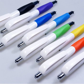 觸控筆-2合一按壓式塑膠廣告圓珠觸控筆_2