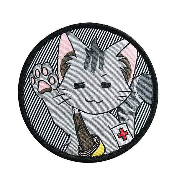貓徽標刺繡布貼_1