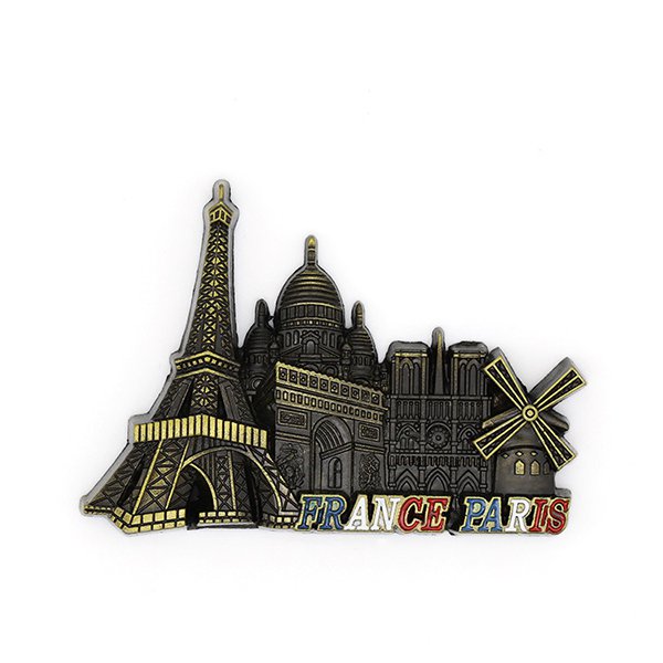 3D巴黎城市金屬冰箱貼_1