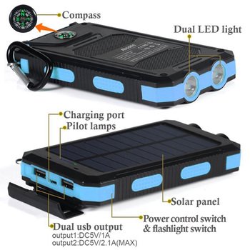 8000mah-ABS防水太陽能手電筒行動電源_3