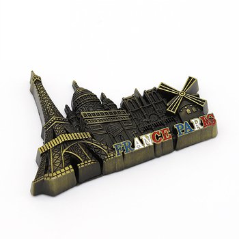 3D巴黎城市金屬冰箱貼_3