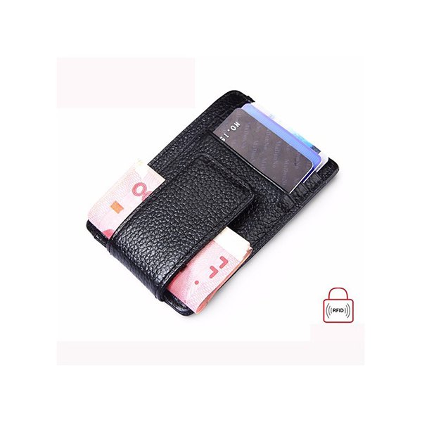 RFID防盜卡片夾-PU皮革磁吸卡夾