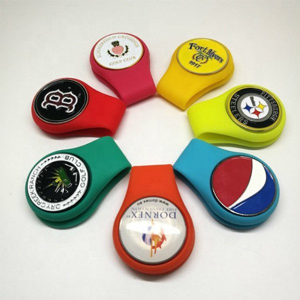 彩色磁鐵夾-環保橡膠球帽夾-2