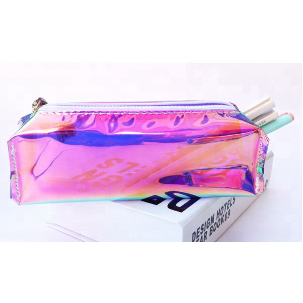 透明拉鍊鉛筆盒-鐳射PU筆袋-2