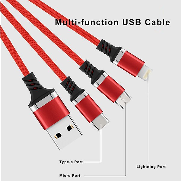 三合一USB數據線集線器 