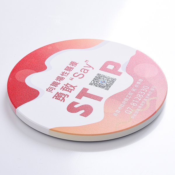 客製陶瓷超強吸水止滑圓型杯墊_6