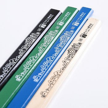 原木環保鉛筆-扁筆兩切印刷廣告筆-採購批發製作贈品筆_1