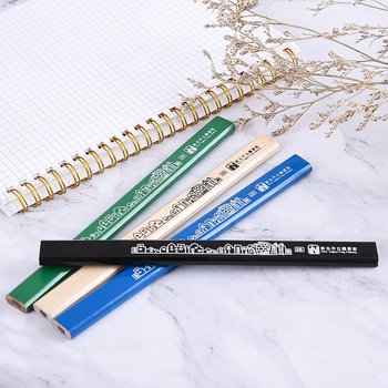原木環保鉛筆-扁筆兩切印刷廣告筆-採購批發製作贈品筆_2