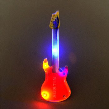 LED閃爍吉他造型胸章_2