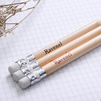 鉛筆-原木環保禮品-短筆桿印刷廣告筆-附橡皮擦頭-採購批發製作贈品筆_2