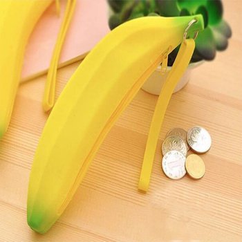 零錢包-香蕉造型矽膠拉鍊錢包-可客製化印刷LOGO_1