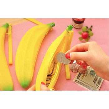 零錢包-香蕉造型矽膠拉鍊錢包-可客製化印刷LOGO_2