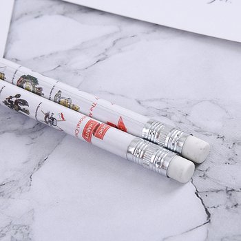 滿版印刷環保鉛筆-圓形橡皮擦頭印刷筆桿禮品-客製化印刷贈品筆_1