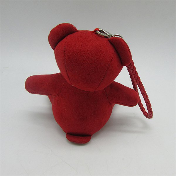 10cm泰迪熊鑰匙圈-編織繩吊飾_4