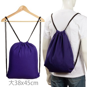 斜紋布後背包-大 150D/可選色-單面單色束口背包_0