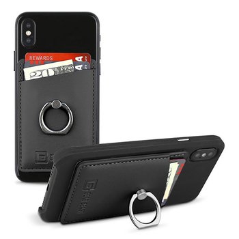RFID皮革手機背貼卡套-附手機架_2