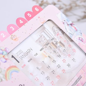 月曆卡座-表面霧膜-立式相框彩色月曆印刷-客製化月曆製作(同37CA-0008) _3
