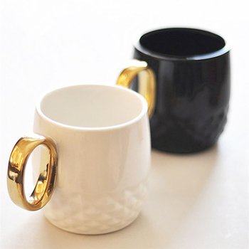 鍍金握把陶瓷馬克杯/對杯-可客製化印刷LOGO_1
