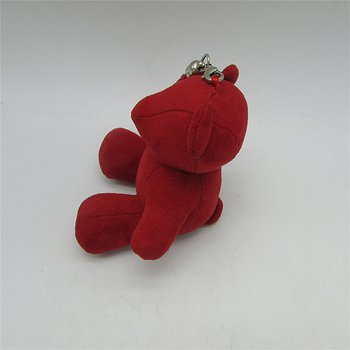 玩偶-10cm泰迪熊編織繩吊飾鑰匙圈-可客製化印刷logo_2
