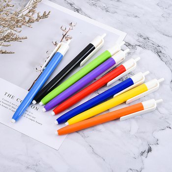 廣告筆-按壓式塑膠彩色筆管推薦禮品-單色原子筆-客製化贈品筆_4