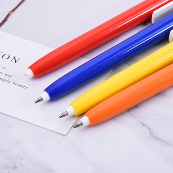 廣告筆-按壓式塑膠彩色筆管推薦禮品-單色原子筆-客製化贈品筆_3