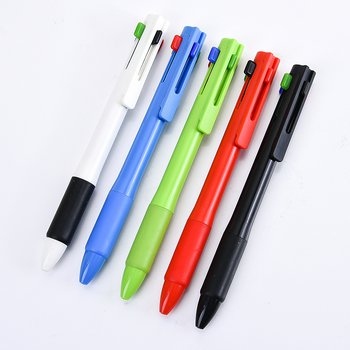 廣告筆-四色筆芯防滑筆管禮品-多色原子筆-四款筆桿可選-採購客製印刷贈品筆_0