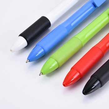廣告筆-四色筆芯防滑筆管禮品-多色原子筆-四款筆桿可選-採購客製印刷贈品筆_1