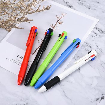 廣告筆-四色筆芯防滑筆管禮品-多色原子筆-四款筆桿可選-採購客製印刷贈品筆_4