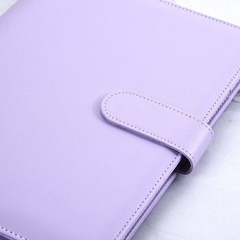 25K馬卡龍紫色工商日誌-磁扣式活頁筆記本-可訂製內頁及客製化加印LOGO_3