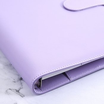 25K馬卡龍紫色工商日誌-磁扣式活頁筆記本-可訂製內頁及客製化加印LOGO_4