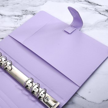 25K馬卡龍紫色工商日誌-磁扣式活頁筆記本-可訂製內頁及客製化加印LOGO_6