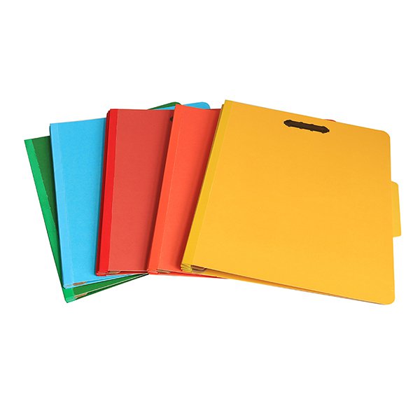 A4彩色紙板文件夾-附鐵夾資料夾-1